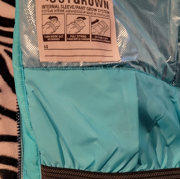 Columbia heat reflective winter jacket, teal, Youth Size L (14/16) - Picture 4 of 5